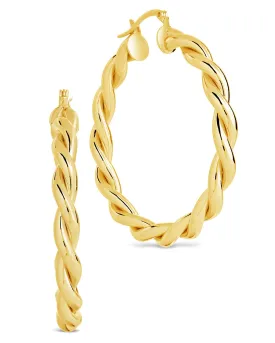 Rosalie Polished Entwined Hoop Earrings