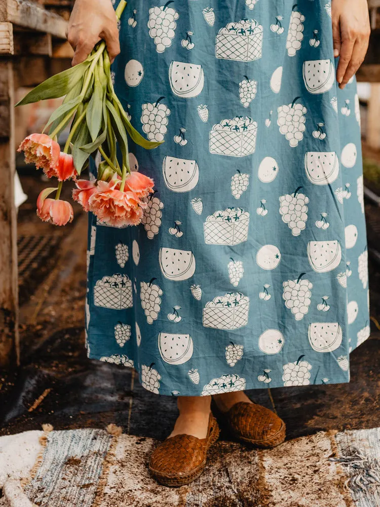 Ruffle Strap Dress - Fruity Blue