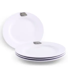 Sea Shell Melamine Lunch Plates - Set of 4