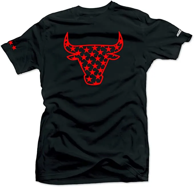 Shirt To Match Jordan 9 Chile Red Shoes -Bull Stars Sneaker Match Shirts