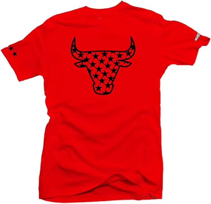 Shirt To Match Jordan 9 Chile Red Shoes -Bull Stars Sneaker Match Shirts