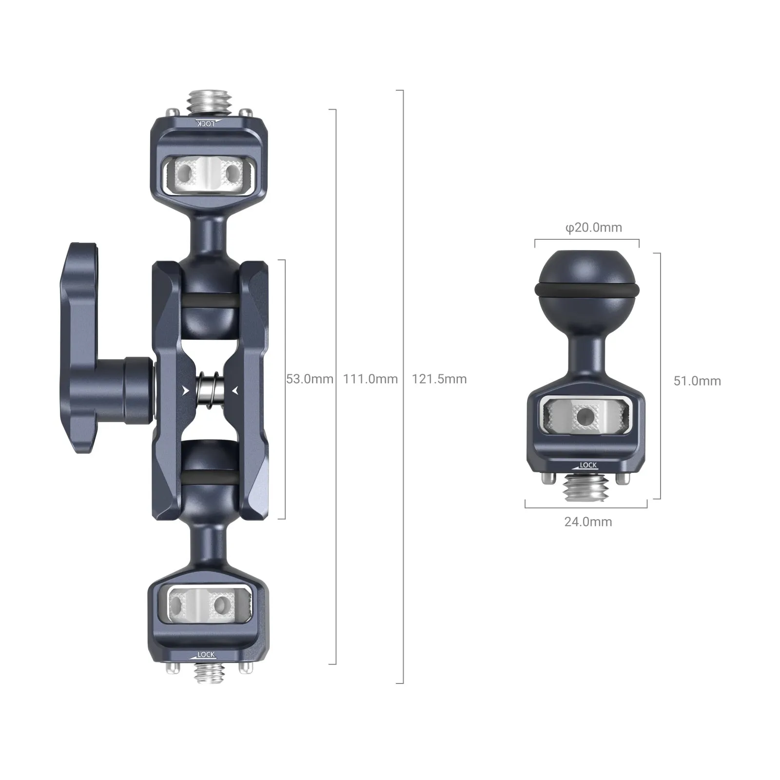 SmallRig Magic Arm with Dual Ball Heads (1/4’’-20 Screw and ARRI Locating Screw) 3874