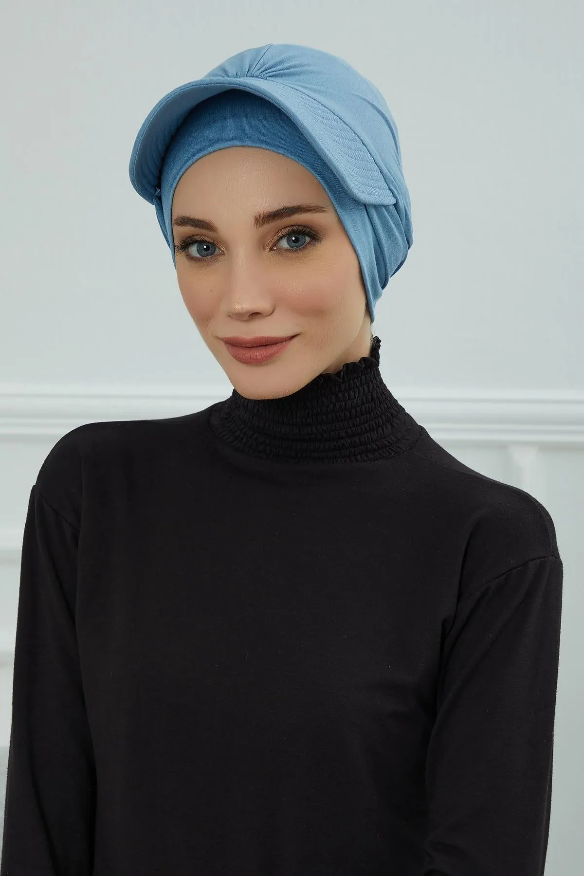 Stylish Visor Cap Instant Turban Hijab for Women, Trendy Visor Cap for Hair Loss Patients, Chemo Visor Cap, Visor Full Head Covering,B-66