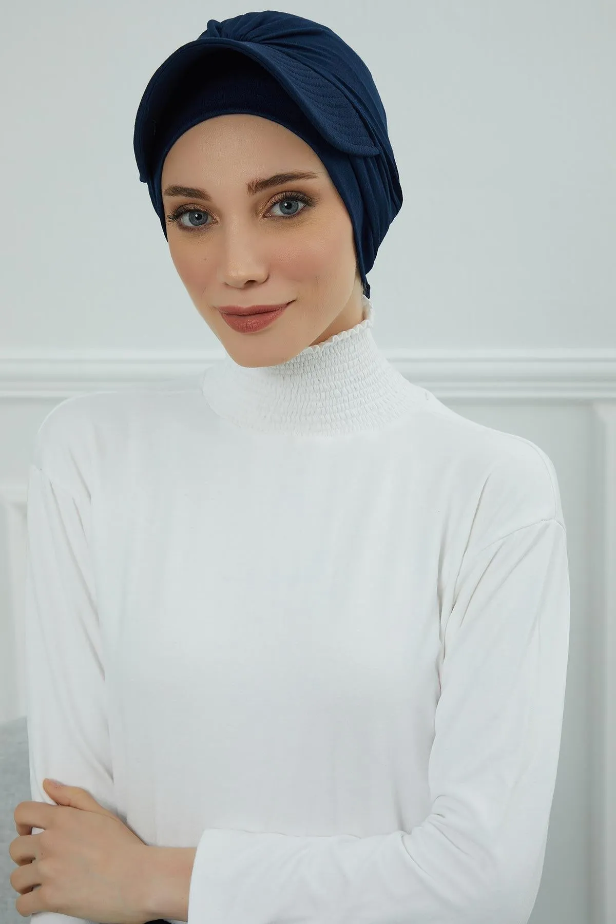 Stylish Visor Cap Instant Turban Hijab for Women, Trendy Visor Cap for Hair Loss Patients, Chemo Visor Cap, Visor Full Head Covering,B-66