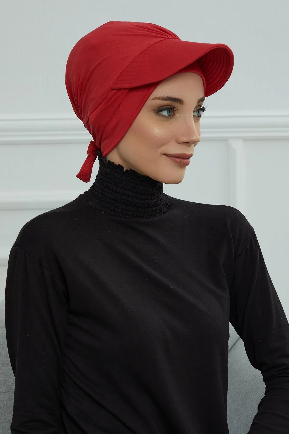 Stylish Visor Cap Instant Turban Hijab for Women, Trendy Visor Cap for Hair Loss Patients, Chemo Visor Cap, Visor Full Head Covering,B-66