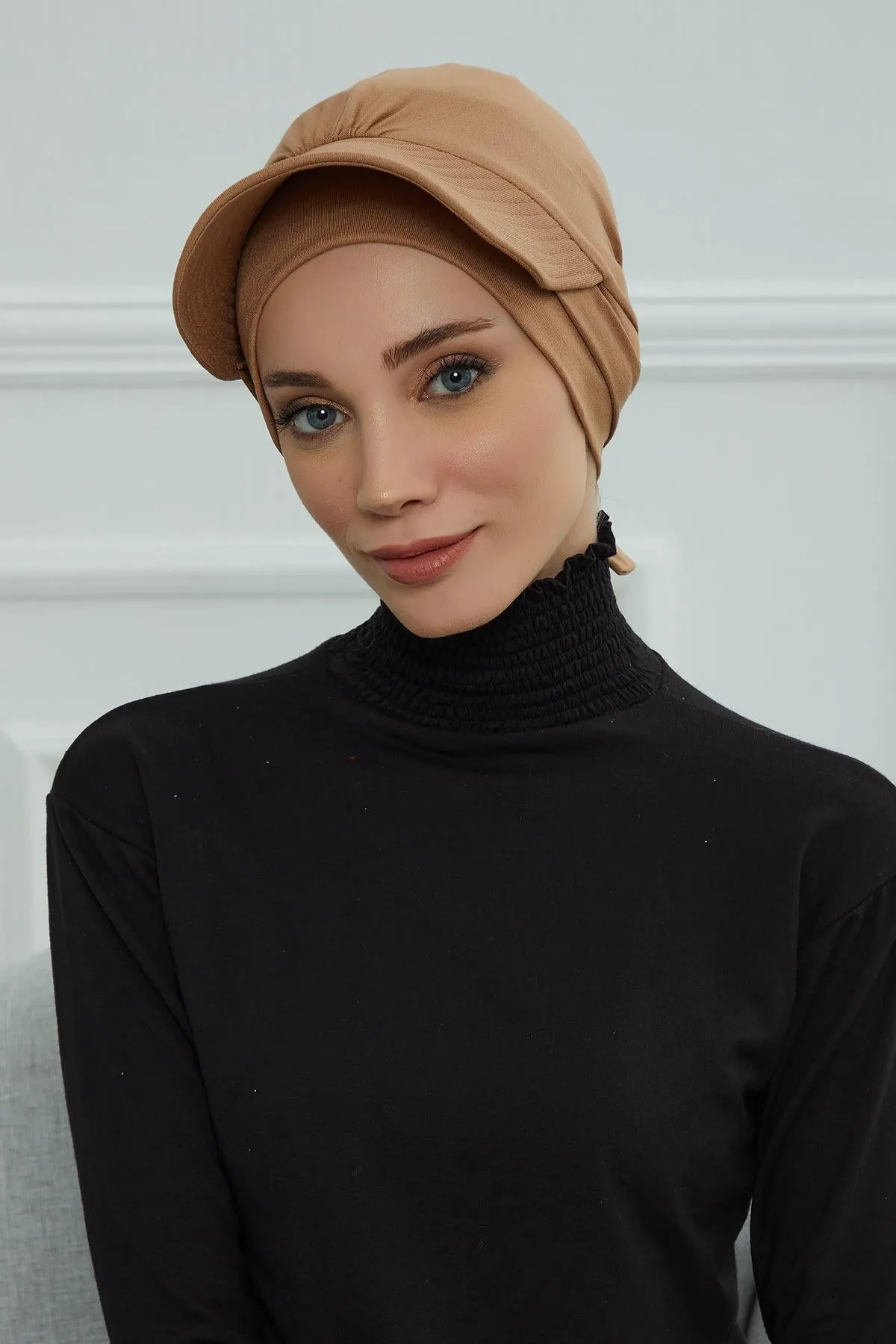 Stylish Visor Cap Instant Turban Hijab for Women, Trendy Visor Cap for Hair Loss Patients, Chemo Visor Cap, Visor Full Head Covering,B-66