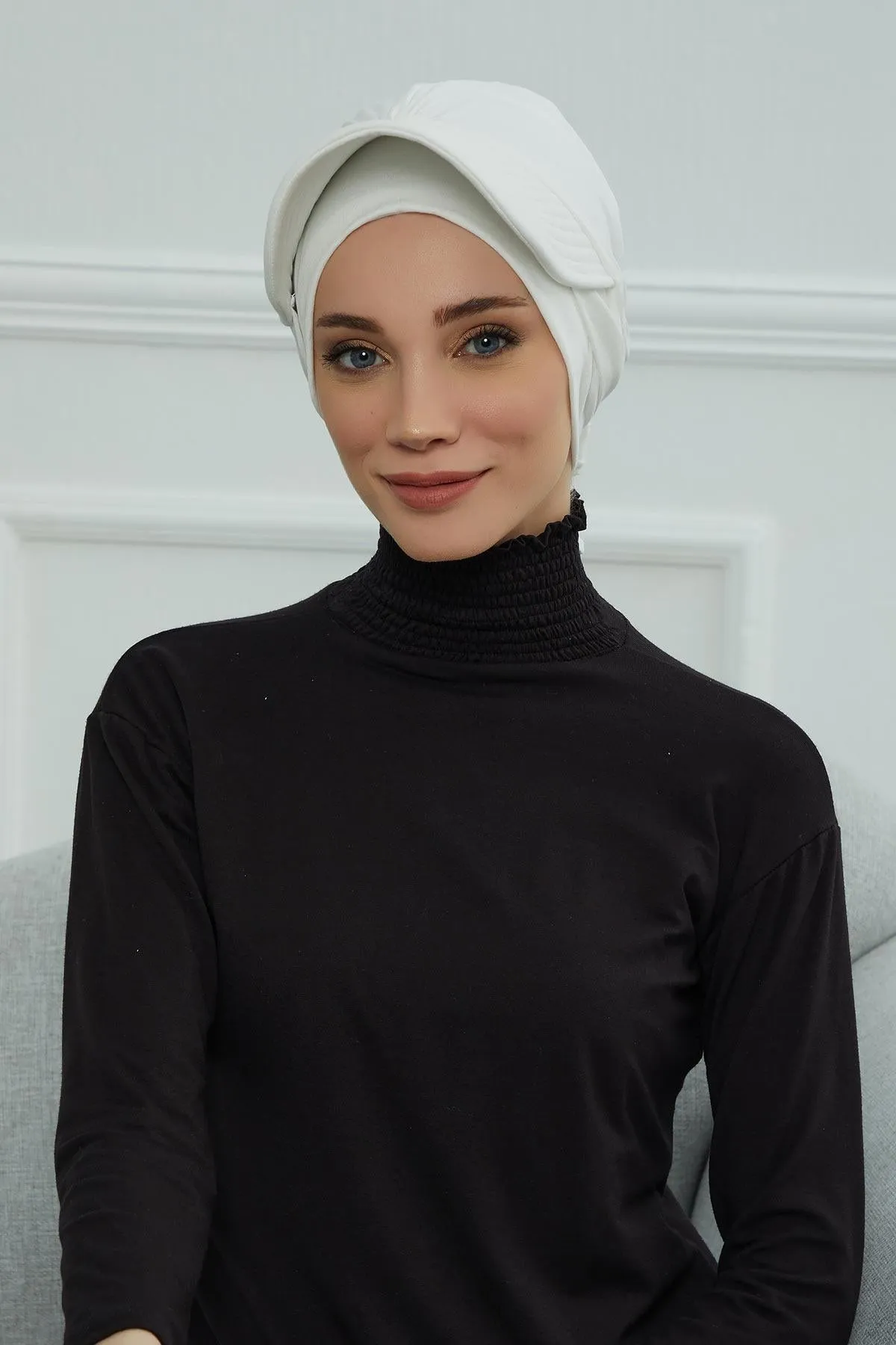 Stylish Visor Cap Instant Turban Hijab for Women, Trendy Visor Cap for Hair Loss Patients, Chemo Visor Cap, Visor Full Head Covering,B-66