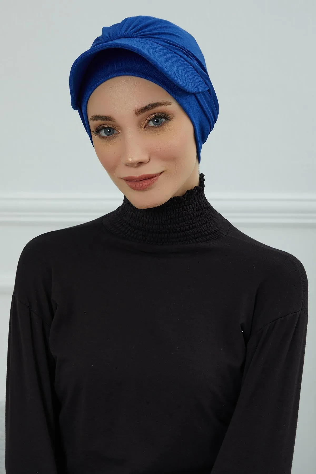 Stylish Visor Cap Instant Turban Hijab for Women, Trendy Visor Cap for Hair Loss Patients, Chemo Visor Cap, Visor Full Head Covering,B-66