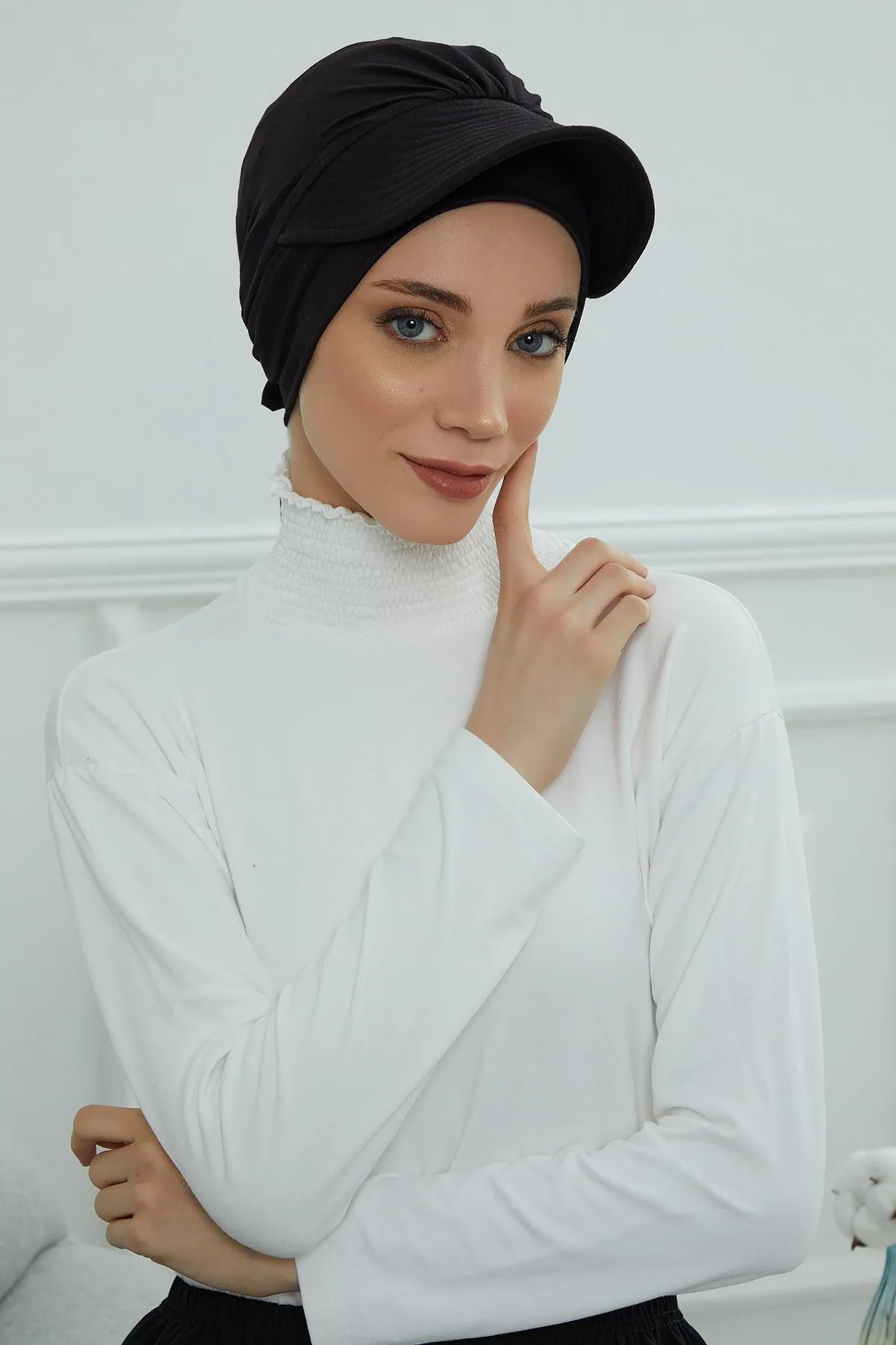 Stylish Visor Cap Instant Turban Hijab for Women, Trendy Visor Cap for Hair Loss Patients, Chemo Visor Cap, Visor Full Head Covering,B-66