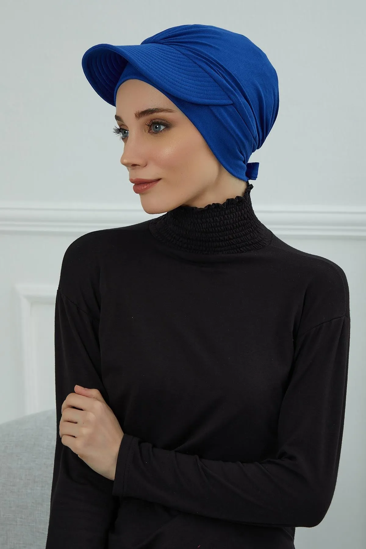 Stylish Visor Cap Instant Turban Hijab for Women, Trendy Visor Cap for Hair Loss Patients, Chemo Visor Cap, Visor Full Head Covering,B-66