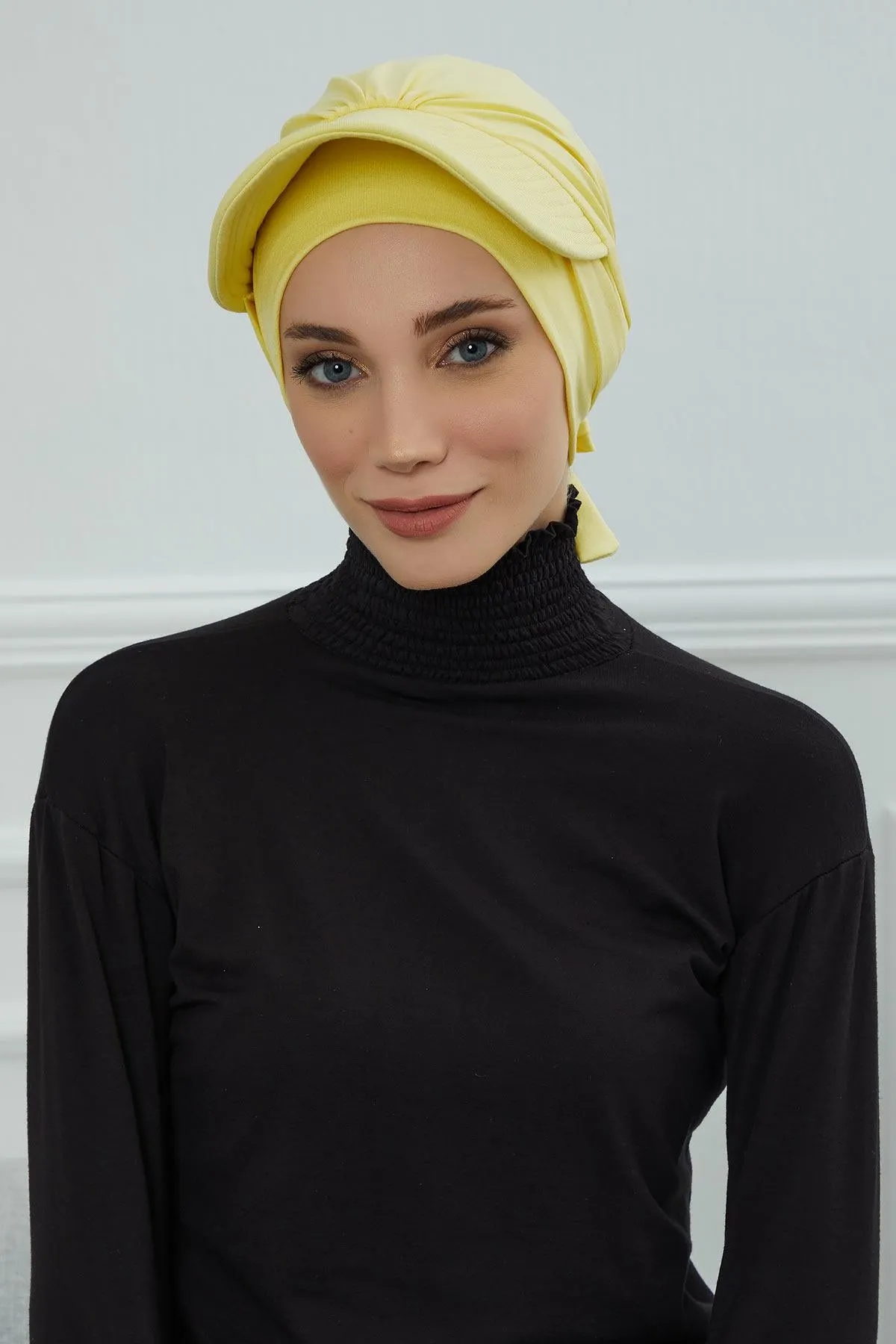 Stylish Visor Cap Instant Turban Hijab for Women, Trendy Visor Cap for Hair Loss Patients, Chemo Visor Cap, Visor Full Head Covering,B-66