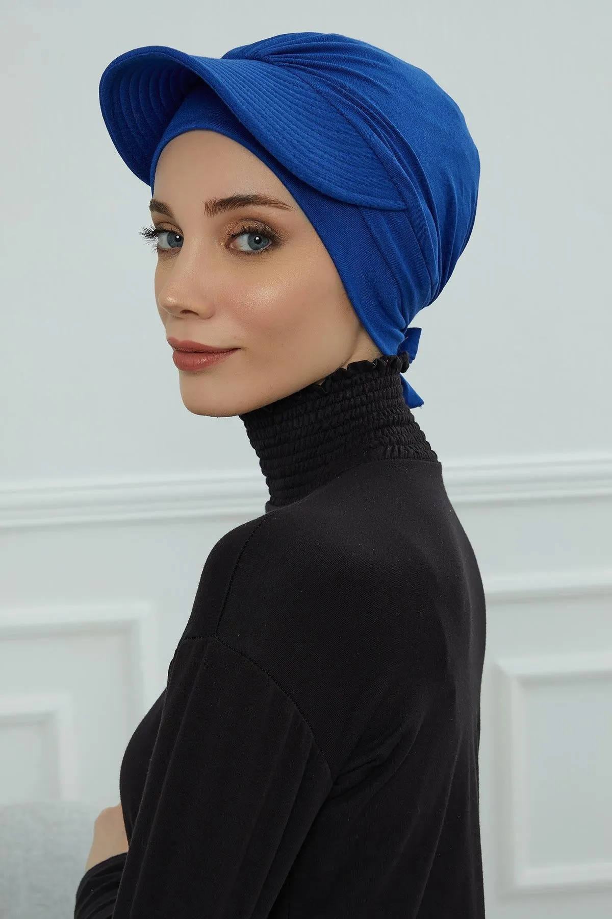 Stylish Visor Cap Instant Turban Hijab for Women, Trendy Visor Cap for Hair Loss Patients, Chemo Visor Cap, Visor Full Head Covering,B-66