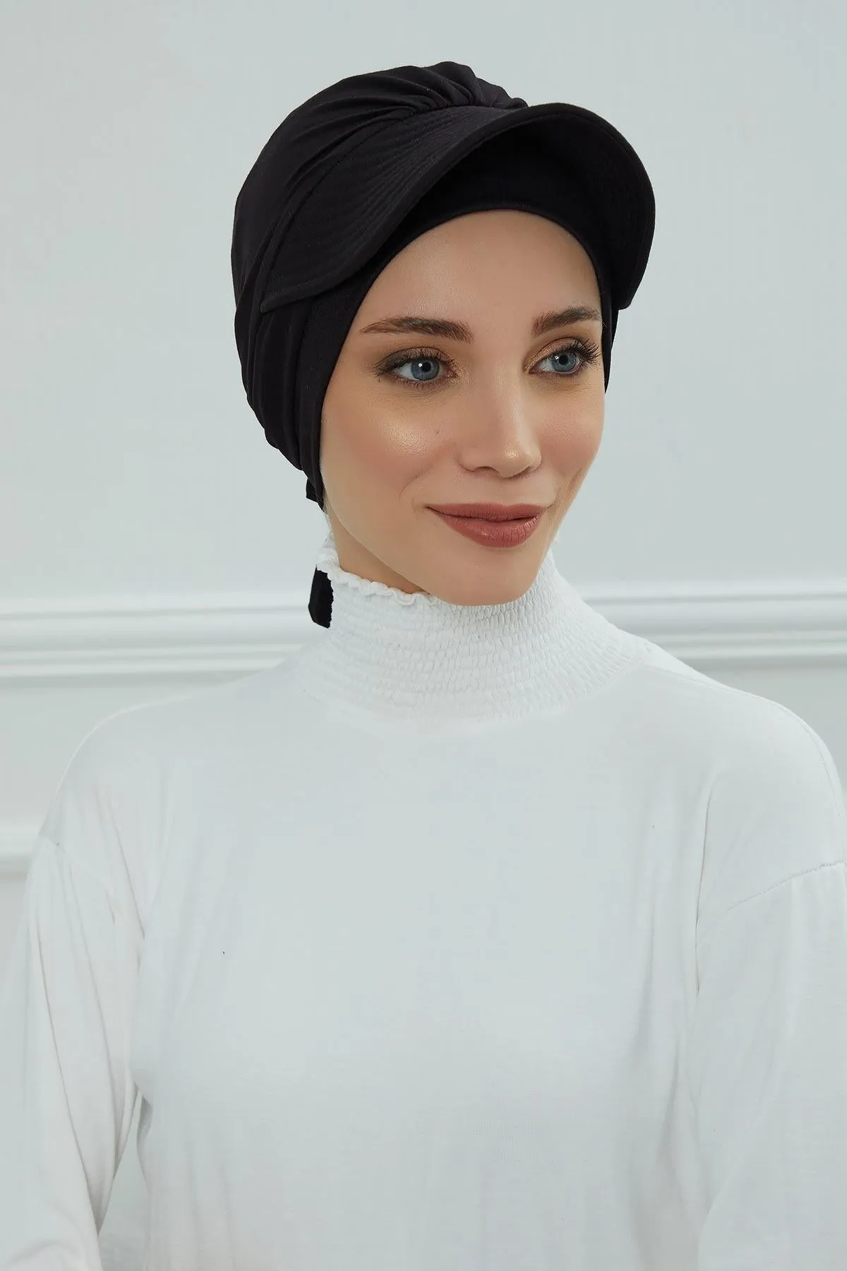 Stylish Visor Cap Instant Turban Hijab for Women, Trendy Visor Cap for Hair Loss Patients, Chemo Visor Cap, Visor Full Head Covering,B-66