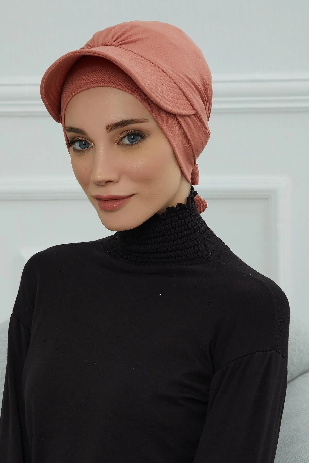 Stylish Visor Cap Instant Turban Hijab for Women, Trendy Visor Cap for Hair Loss Patients, Chemo Visor Cap, Visor Full Head Covering,B-66