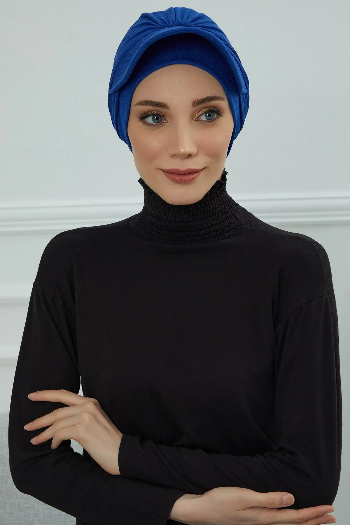 Stylish Visor Cap Instant Turban Hijab for Women, Trendy Visor Cap for Hair Loss Patients, Chemo Visor Cap, Visor Full Head Covering,B-66