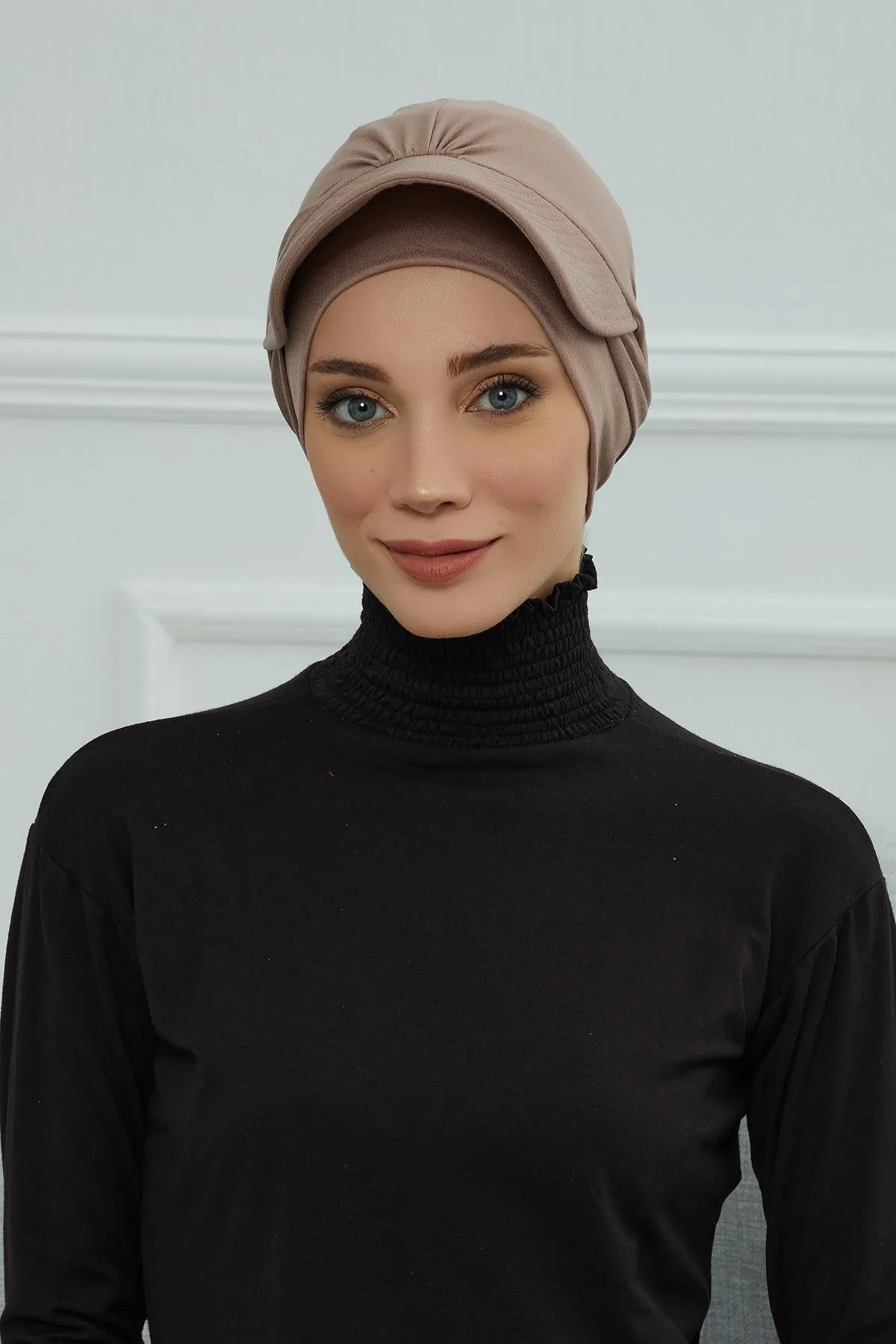 Stylish Visor Cap Instant Turban Hijab for Women, Trendy Visor Cap for Hair Loss Patients, Chemo Visor Cap, Visor Full Head Covering,B-66