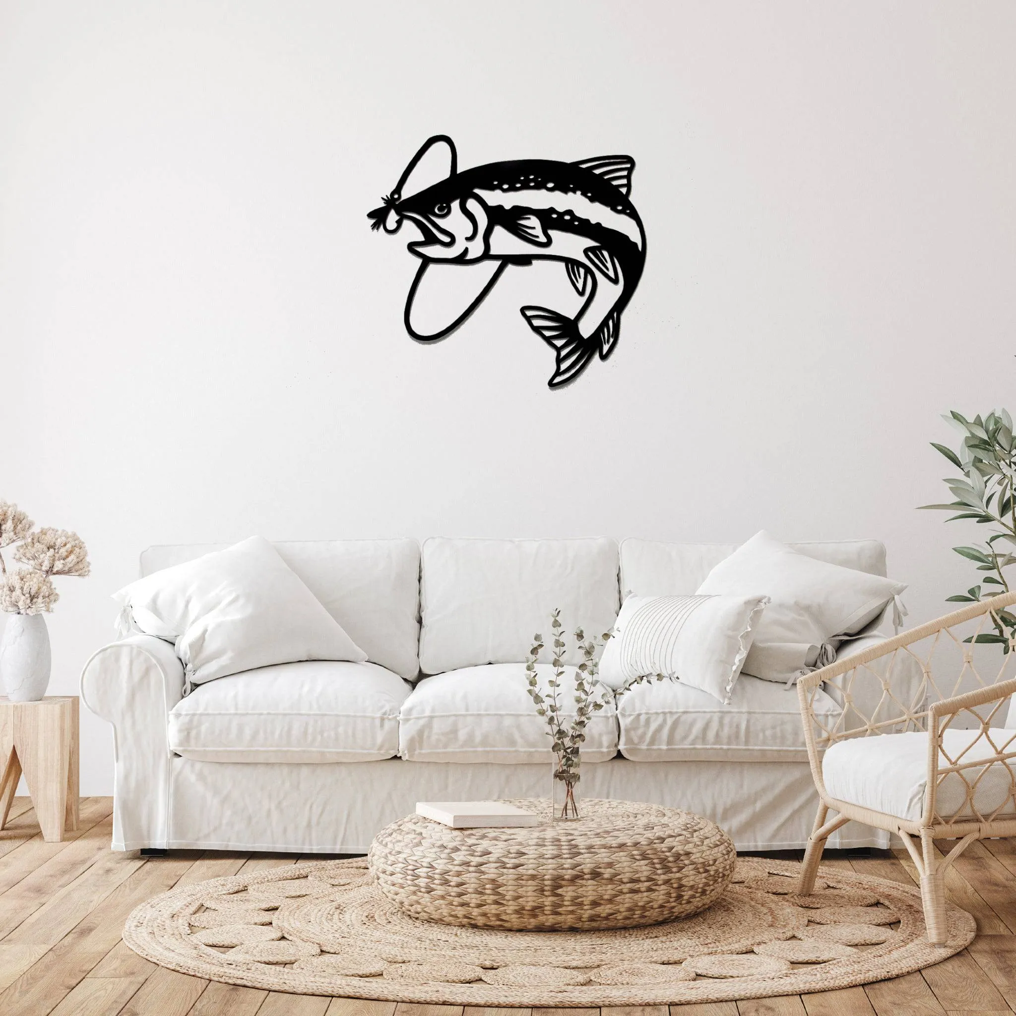 Trout Fly Fish Design - Metal Wall Art