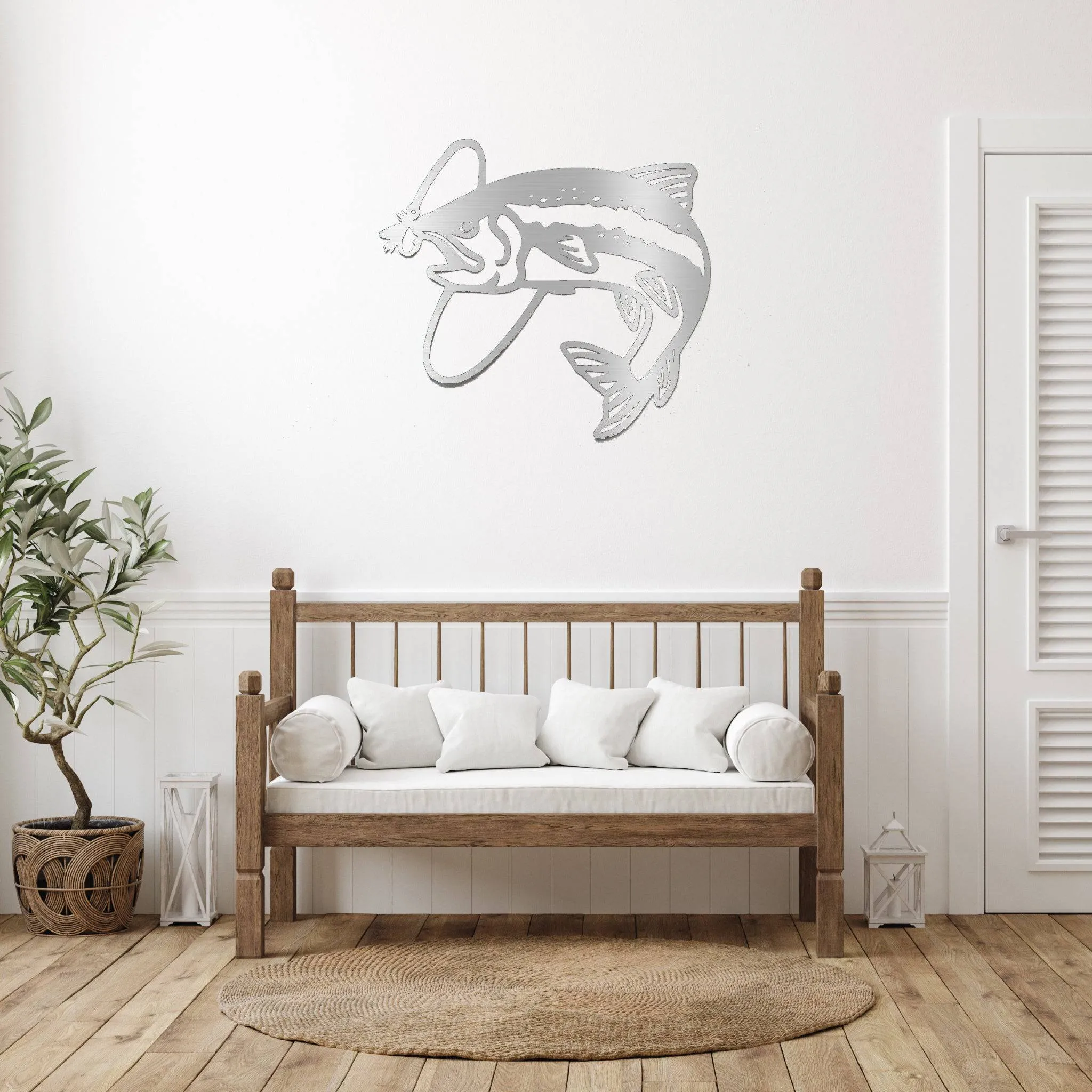 Trout Fly Fish Design - Metal Wall Art