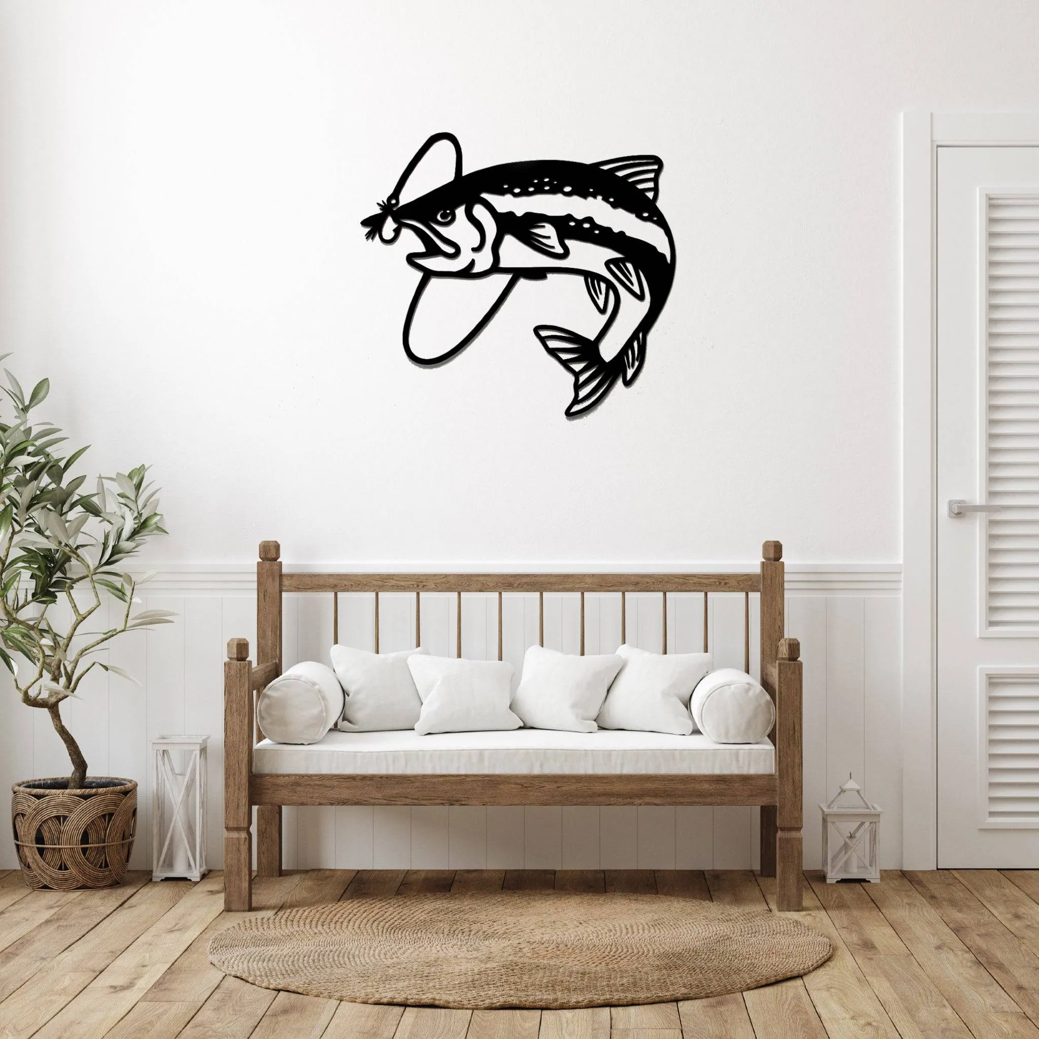 Trout Fly Fish Design - Metal Wall Art