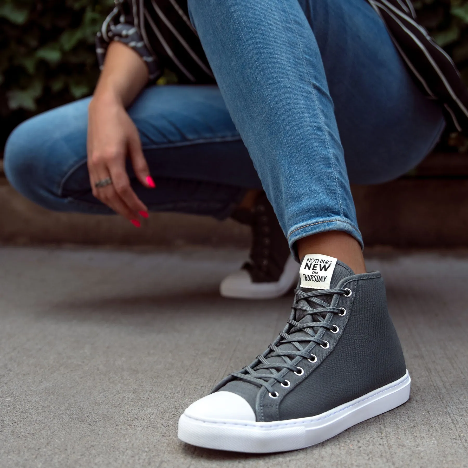 Women's Classic High Top | Grey x White