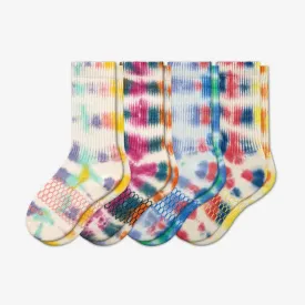 Youth Color Swatch Tie Dye Calf Sock 4-Pack